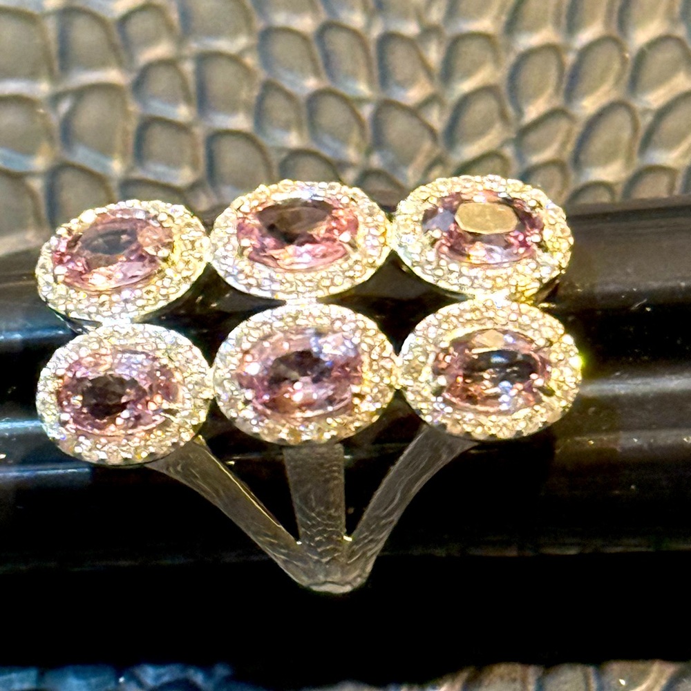 Orchid Spinel White Zircon Ring